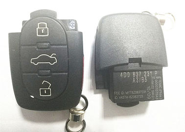 Siyah Otomatik Anahtar Fob / Audi Uzaktan Kumanda Anahtarı MYT8Z0837231 3 + 1 Düğmeler OEM Kalitesi