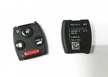 Siyah ID46 Honda Uzaktan 3 Düğme 315MHz 72147-SZA-X1 46 Çip PCF7941