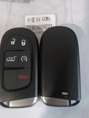 4+1Btn GQ4-54T 68141580AF 4A Çip 433MHz Akıllı Kontrol Araç Anahtarı 2014-2019 Jeep Cherokee için